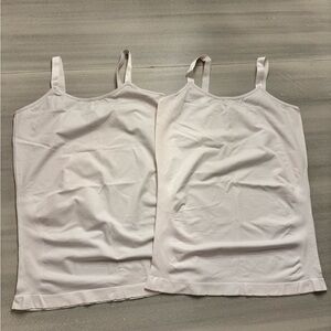 Set of Two Cream Camisole Tank Tops | Shape aware